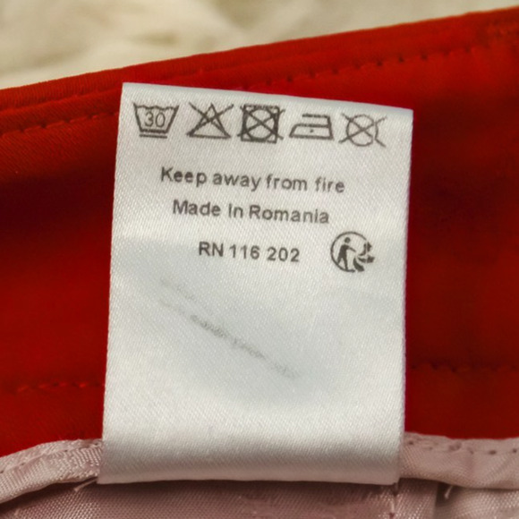 Zadig & Voltaire 36 Size Small S Red Prune Jac Paisley Print Tapered Ankle Pants - Picture 7 of 8